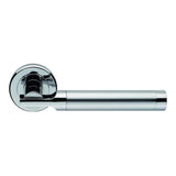 Serozzetta Door Furniture Satin Chrome/Polished Chrome / Round Rose Serozzetta - Azul Lever on Round Rose - SCCP