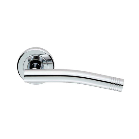 Serozzetta Door Furniture Polished Chrome / Round Rose Serozzetta - Carolina Lever On Rose - Polished Chrome