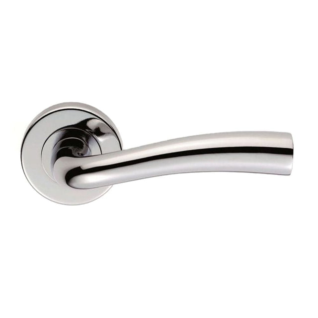 Serozzetta Door Furniture Polished Chrome / Round Rose Serozzetta - Cinco Lever on Round Rose - Polished Chrome