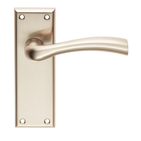 Serozzetta Door Furniture Satin Nickel / Latch Handles Serozzetta - Cinquanta Lever on Latch Backplate - Satin Nickel