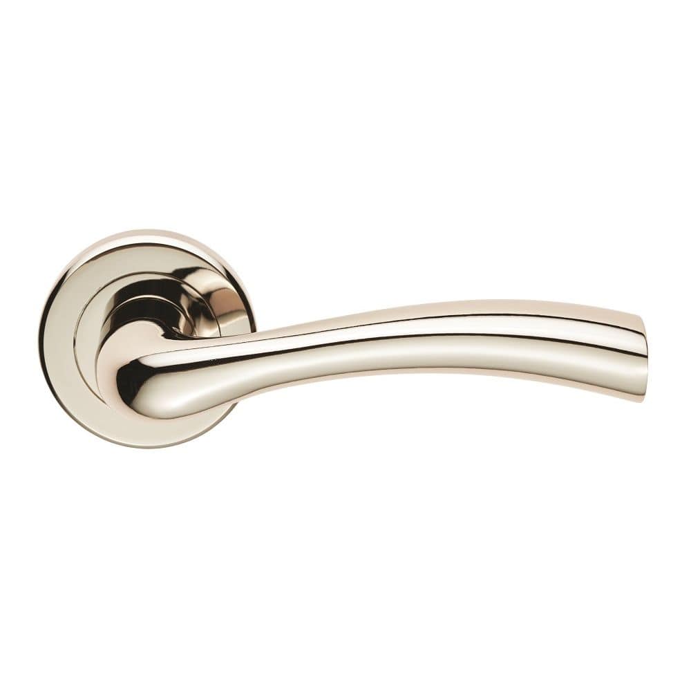 Serozzetta Door Furniture Polished Nickel / Round Rose Serozzetta - Cinquanta Lever on Rose - Polished Nickel