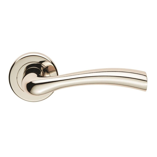 Serozzetta Door Furniture Polished Nickel / Round Rose Serozzetta - Cinquanta Lever on Rose - Polished Nickel