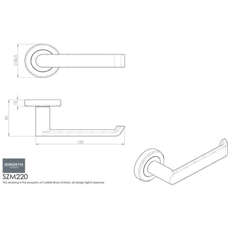 Serozzetta Door Furniture Satin Chrome / Round Rose Serozzetta - Concept Lever on Round Rose - Satin Chrome