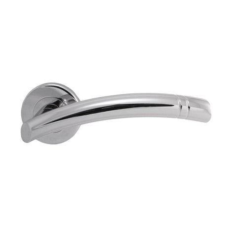 Serozzetta Door Furniture Polished Chrome / Round Rose Serozzetta - Cuarenta Lever on Round Rose - Polished Chrome