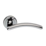 Serozzetta Door Furniture Polished Chrome / Round Rose Serozzetta - Design Lever on Round Rose - Polished Chrome