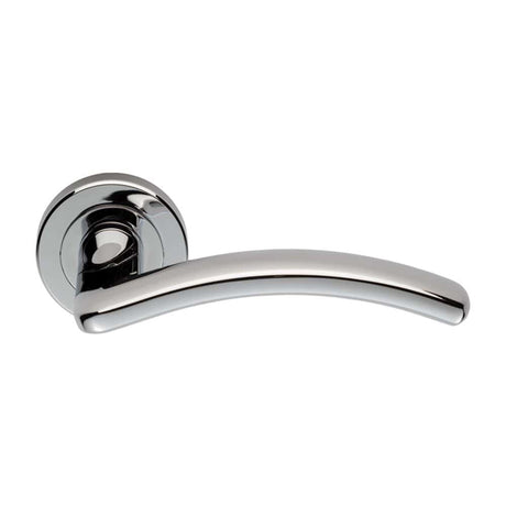 Serozzetta Door Furniture Polished Chrome / Round Rose Serozzetta - Design Lever on Round Rose - Polished Chrome