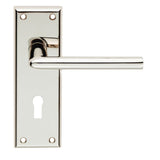 Serozzetta Door Furniture Polished Nickel / Std. Lock Handles Serozzetta - Dieci Lever on Lock Backplate