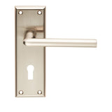 Serozzetta Door Furniture Satin Nickel / Std. Lock Handles Serozzetta - Dieci Lever on Lock Backplate - Satin Nickel