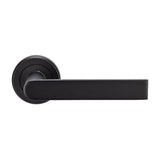Serozzetta Door Furniture Matt Black / Round Rose Serozzetta - Edge Lever on Round Rose - Matt Black