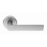 Serozzetta Door Furniture Satin Chrome / Round Rose Serozzetta - Edge Lever on Round Rose - Satin Chrome