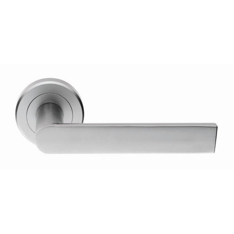 Serozzetta Door Furniture Satin Chrome / Round Rose Serozzetta - Edge Lever on Round Rose - Satin Chrome