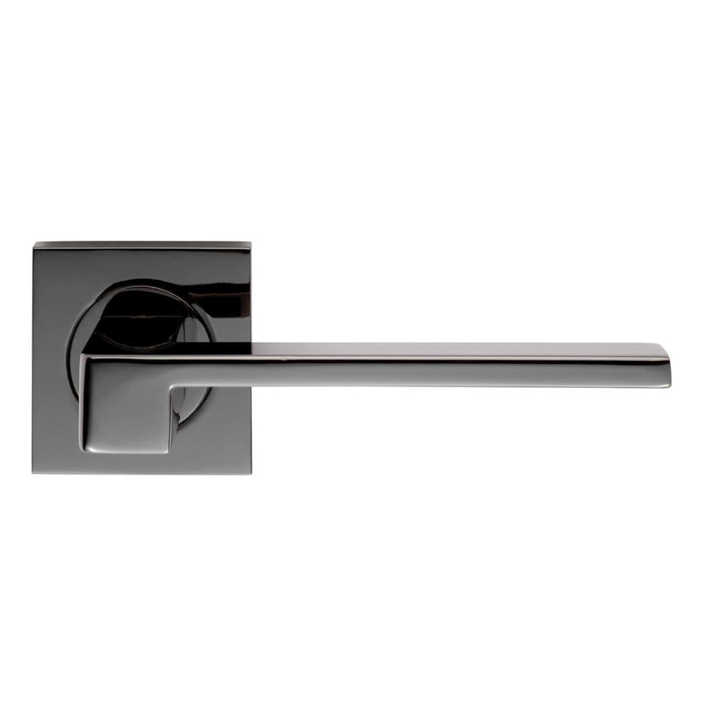 Serozzetta Door Furniture Black Nickel / Square Rose Serozzetta - Equi Lever on Square Rose - Black Nickel