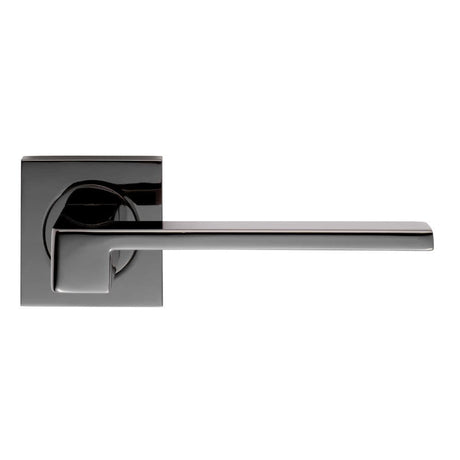 Serozzetta Door Furniture Black Nickel / Square Rose Serozzetta - Equi Lever on Square Rose - Black Nickel