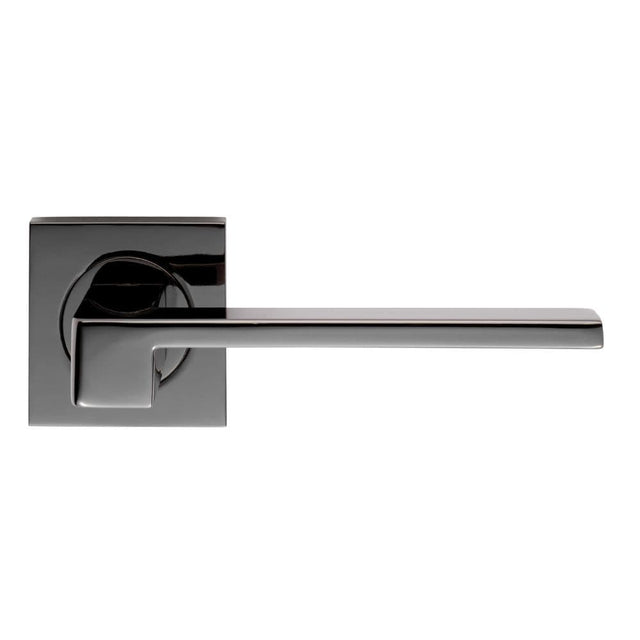 Serozzetta Door Furniture Black Nickel / Square Rose Serozzetta - Equi Lever on Square Rose - Black Nickel