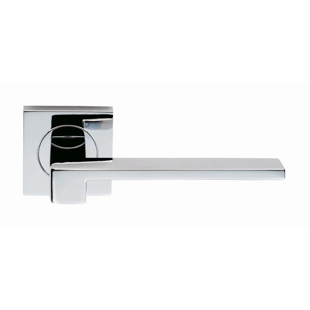 Serozzetta Door Furniture Polished Chrome / Square Rose Serozzetta - Equi Lever on Square Rose - Polished Chrome