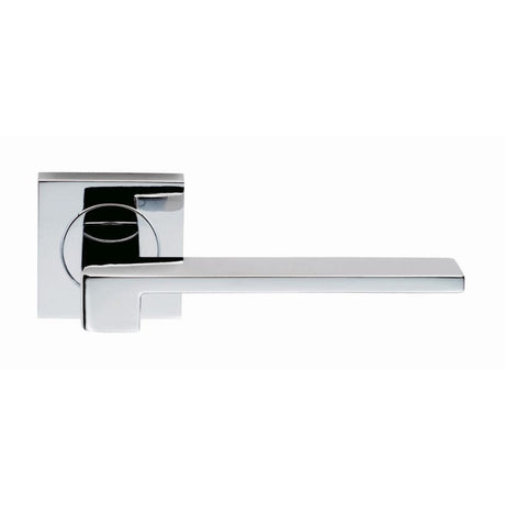 Serozzetta Door Furniture Polished Chrome / Square Rose Serozzetta - Equi Lever on Square Rose - Polished Chrome