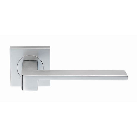 Serozzetta Door Furniture Satin Chrome / Square Rose Serozzetta - Equi Lever on Square Rose - Satin Chrome