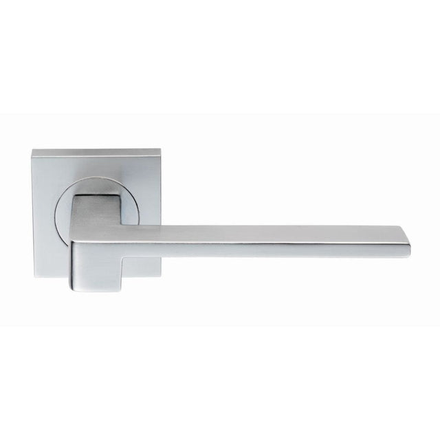 Serozzetta Door Furniture Satin Chrome / Square Rose Serozzetta - Equi Lever on Square Rose - Satin Chrome