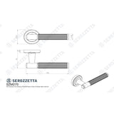 Serozzetta Door Furniture Antique Brass / Round Rose Serozzetta - Image Lines Lever On rose - Antique Brass