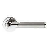 Serozzetta Door Furniture Dual Finish-Polished/Satin Chrome / Round Rose Serozzetta - Irwin Lever On Rose - Dual Finish-Polished/Satin Chrome