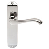 Serozzetta Door Furniture Polished Chrome / Latch Handles Serozzetta - Lever on Latch Backplate - Polished Chrome