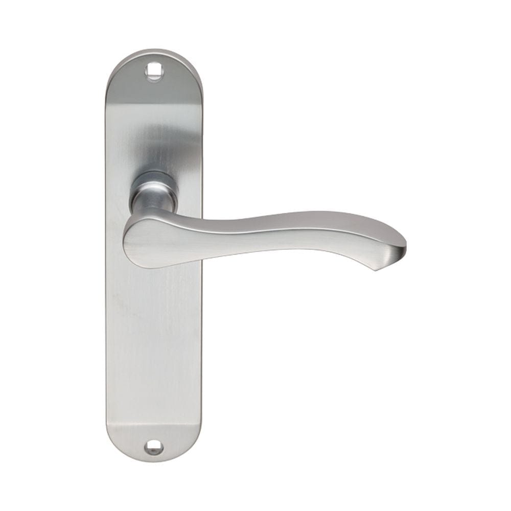 Serozzetta Door Furniture Satin Chrome / Latch Handles Serozzetta - Lever on Latch Backplate - Satin Chrome