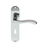 Serozzetta Door Furniture Polished Chrome / Std. Lock Handles Serozzetta - Lever on Lock Backplate - Polished Chrome