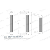 Serozzetta Door Furniture Polished Chrome/Satin Nickel Serozzetta - Mitred Lines Pull Handle