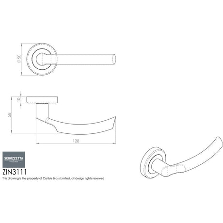 Serozzetta Door Furniture Polished Chrome / Round Rose Serozzetta - Nelson Lever On Rose - Polished Chrome