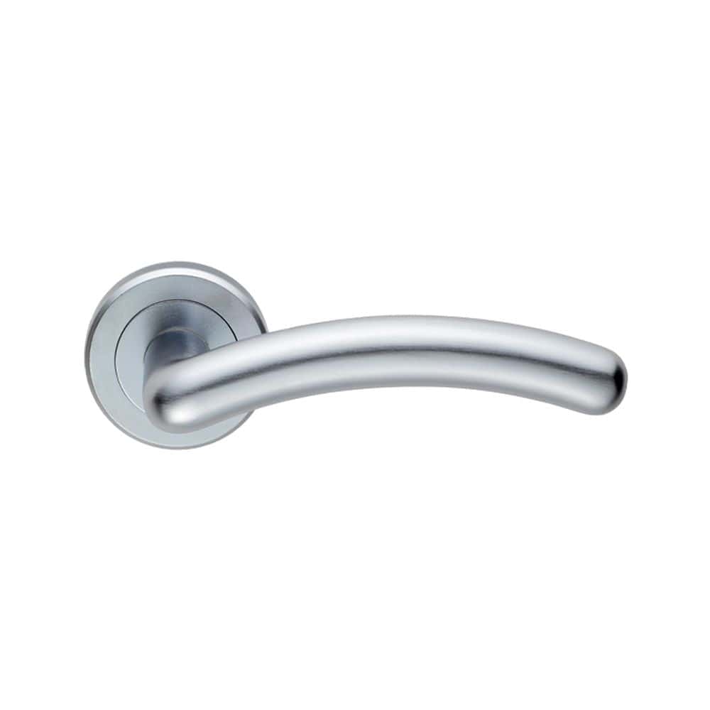 Serozzetta Door Furniture Satin Chrome / Round Rose Serozzetta - Noxia Lever On Rose - Satin Chrome