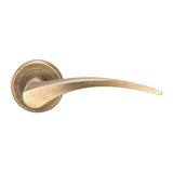 Serozzetta Door Furniture Antique Brass / Round Rose Serozzetta - Olivier Lever On Rose - Antique Brass