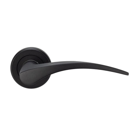 Serozzetta Door Furniture Matt Black / Round Rose Serozzetta - Olivier Lever On Rose - Matt Black