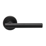 Serozzetta Door Furniture Matt Black / Round Rose Serozzetta - Philadelphia Lever On Rose - Matt Black