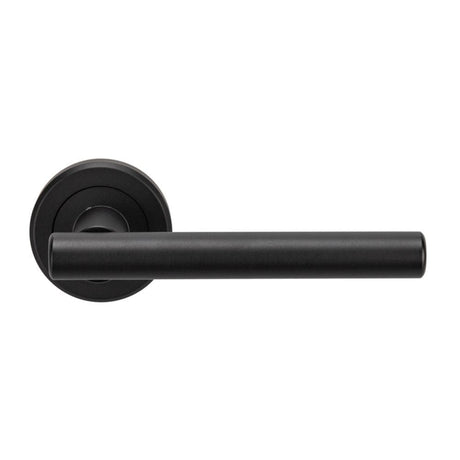 Serozzetta Door Furniture Matt Black / Round Rose Serozzetta - Philadelphia Lever On Rose - Matt Black