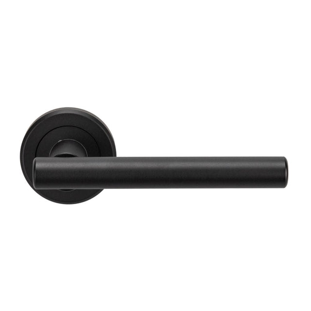 Serozzetta Door Furniture Matt Black / Round Rose Serozzetta - Philadelphia Lever On Rose - Matt Black