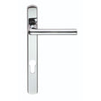 Serozzetta Door Furniture Polished Chrome / Multi Point Lock Set / 92mm c/c Serozzetta - Rosa Lever on Narrow Plate 92mm c/c - Polished Chrome