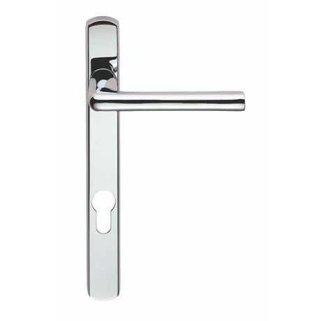 Serozzetta Door Furniture Polished Chrome / Multi Point Lock Set / 92mm c/c Serozzetta - Rosa Lever on Narrow Plate 92mm c/c - Polished Chrome