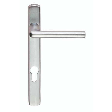 Serozzetta Door Furniture Satin Chrome / Multi Point Lock Set / 92mm c/c Serozzetta - Rosa Lever on Narrow Plate 92mm c/c - Satin Chrome