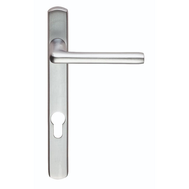 Serozzetta Door Furniture Satin Chrome / Multi Point Lock Set / 92mm c/c Serozzetta - Rosa Lever on Narrow Plate 92mm c/c - Satin Chrome