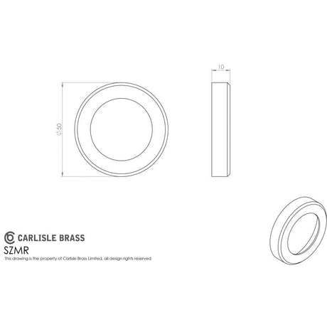 Serozzetta Door Furniture Satin Chrome / Round Rose / Latch Handle Pack Serozzetta - Round Szm Outer Rose Cover Pack