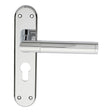 Serozzetta Door Furniture Polished Chrome / Euro Profile Lock Handles Serozzetta - Scope Lever on Euro Lock Backplate - Polished Chrome