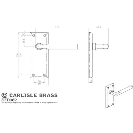 Serozzetta Door Furniture Polished Nickel/Satin Nickel / Latch Handles Serozzetta - Sessanta Lever on Latch Backplate - Polished Nickel/Satin Nickel