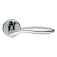 Serozzetta Door Furniture Polished Chrome / Round Rose Serozzetta - Shark Lever on Rose - Polished Chrome