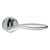 Serozzetta Door Furniture Polished Chrome / Round Rose Serozzetta - Shark Lever on Rose - Polished Chrome