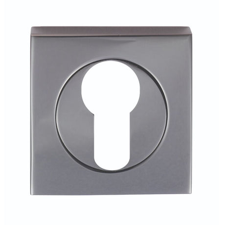 Serozzetta Door Furniture Black Nickel / Euro Profile Escutcheons Serozzetta - Square Euro Profile Escutcheon - Black Nickel