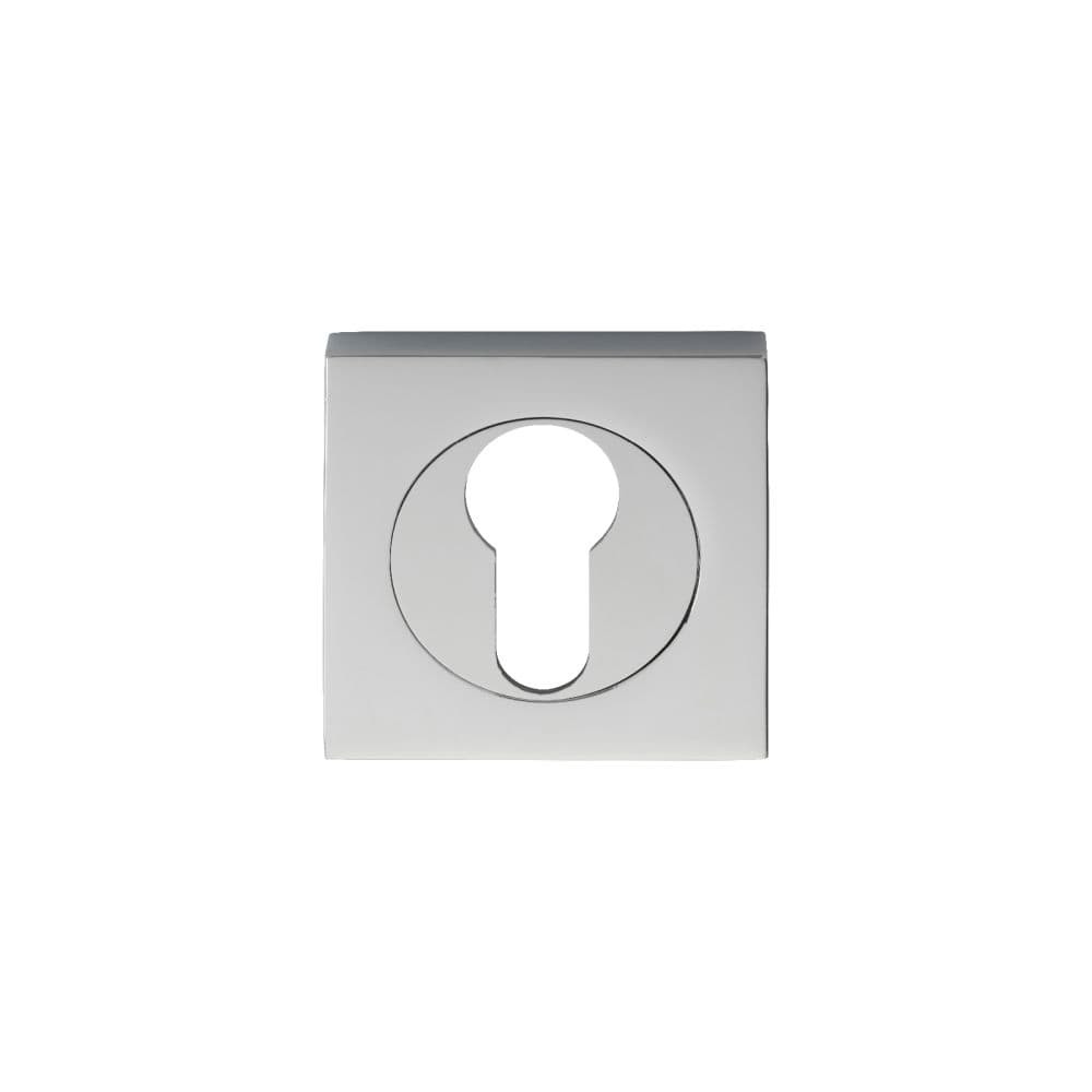 Serozzetta Door Furniture Polished Chrome / Euro Profile Escutcheons Serozzetta - Square Euro Profile Escutcheon - Polished Chrome
