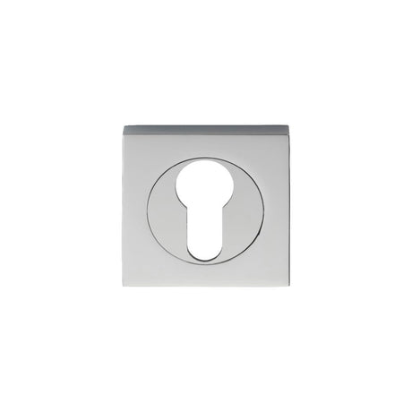 Serozzetta Door Furniture Polished Chrome / Euro Profile Escutcheons Serozzetta - Square Euro Profile Escutcheon - Polished Chrome