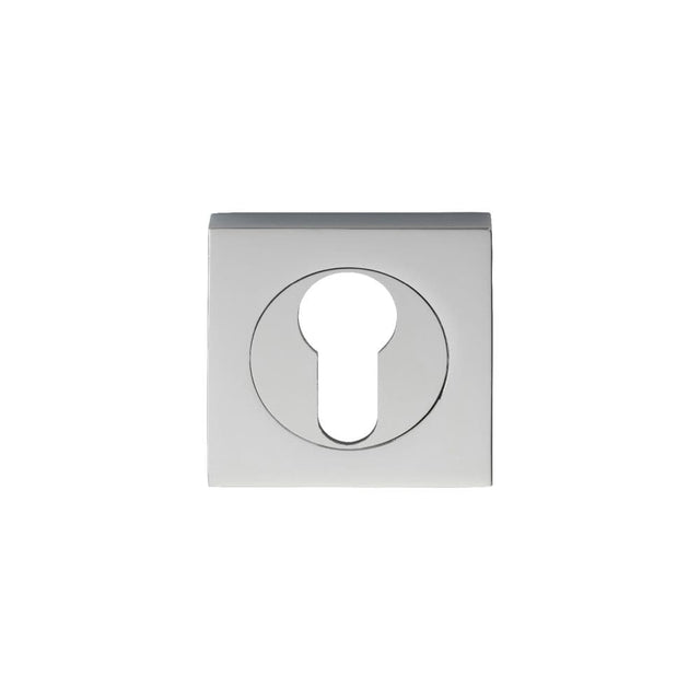 Serozzetta Door Furniture Polished Chrome / Euro Profile Escutcheons Serozzetta - Square Euro Profile Escutcheon - Polished Chrome