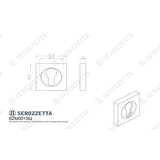 Serozzetta Door Furniture Satin Chrome / Euro Profile Escutcheons Serozzetta - Square Euro Profile Escutcheon - Satin Chrome
