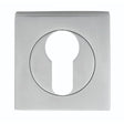 Serozzetta Door Furniture Satin Chrome / Euro Profile Escutcheons Serozzetta - Square Euro Profile Escutcheon - Satin Chrome